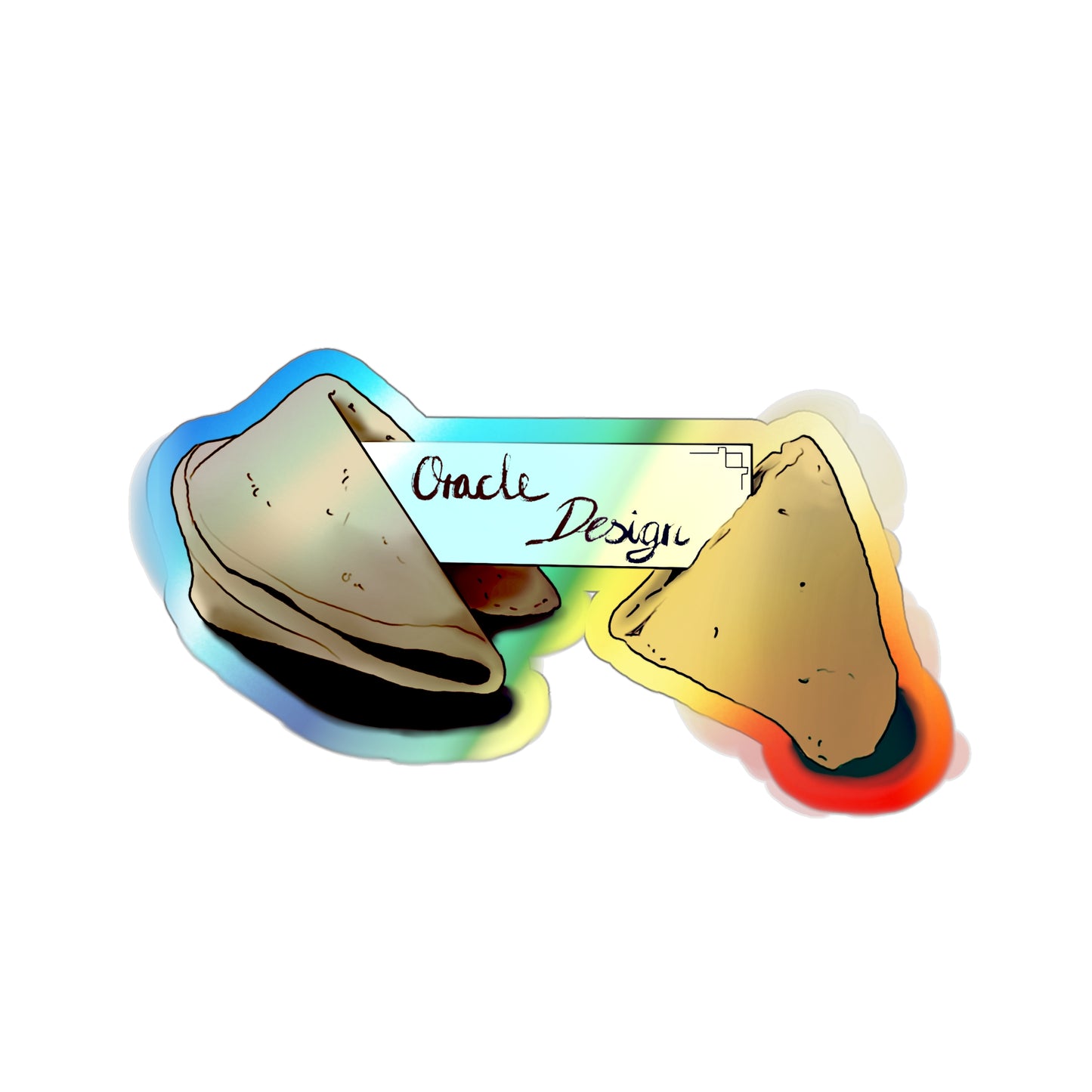 Holographic "Oracle Design" Cookie Sticker